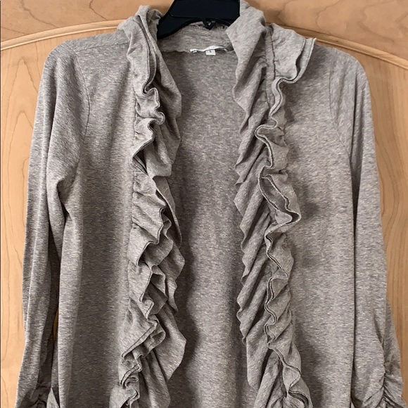 Moa Moa JA403ITD Ruffle Cardigan with pockets - Picture 3 of 6